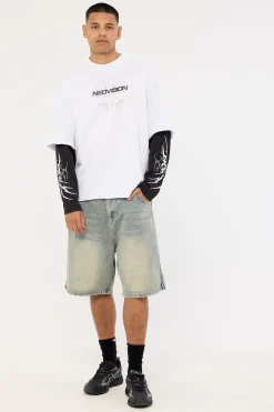 Arkos Layered Long Sleeve Tee White