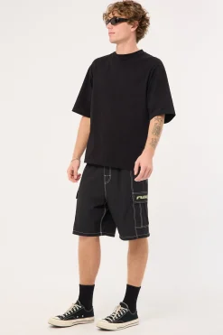 Artful Dodger Elastic Waist Boardshort Black