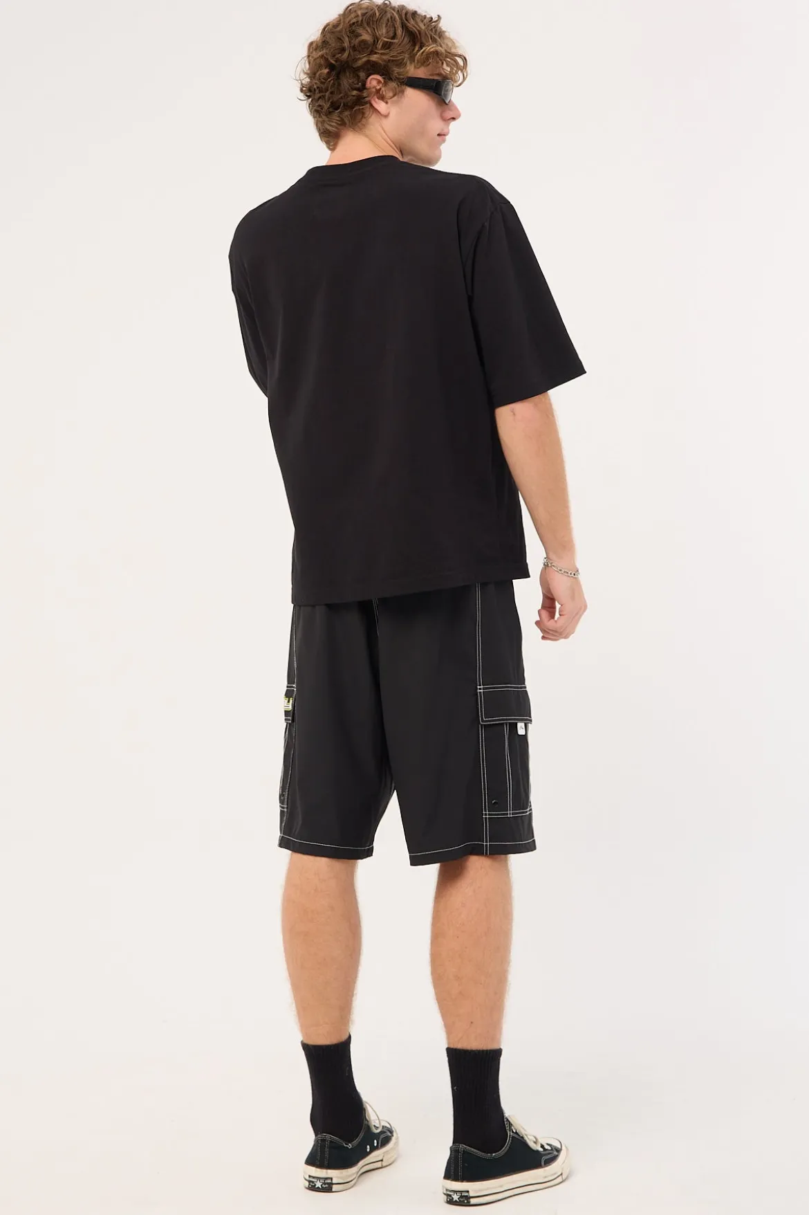 Artful Dodger Elastic Waist Boardshort Black