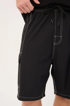 Artful Dodger Elastic Waist Boardshort Black