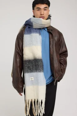 Ascot Check Scarf Black/Beige/Blue