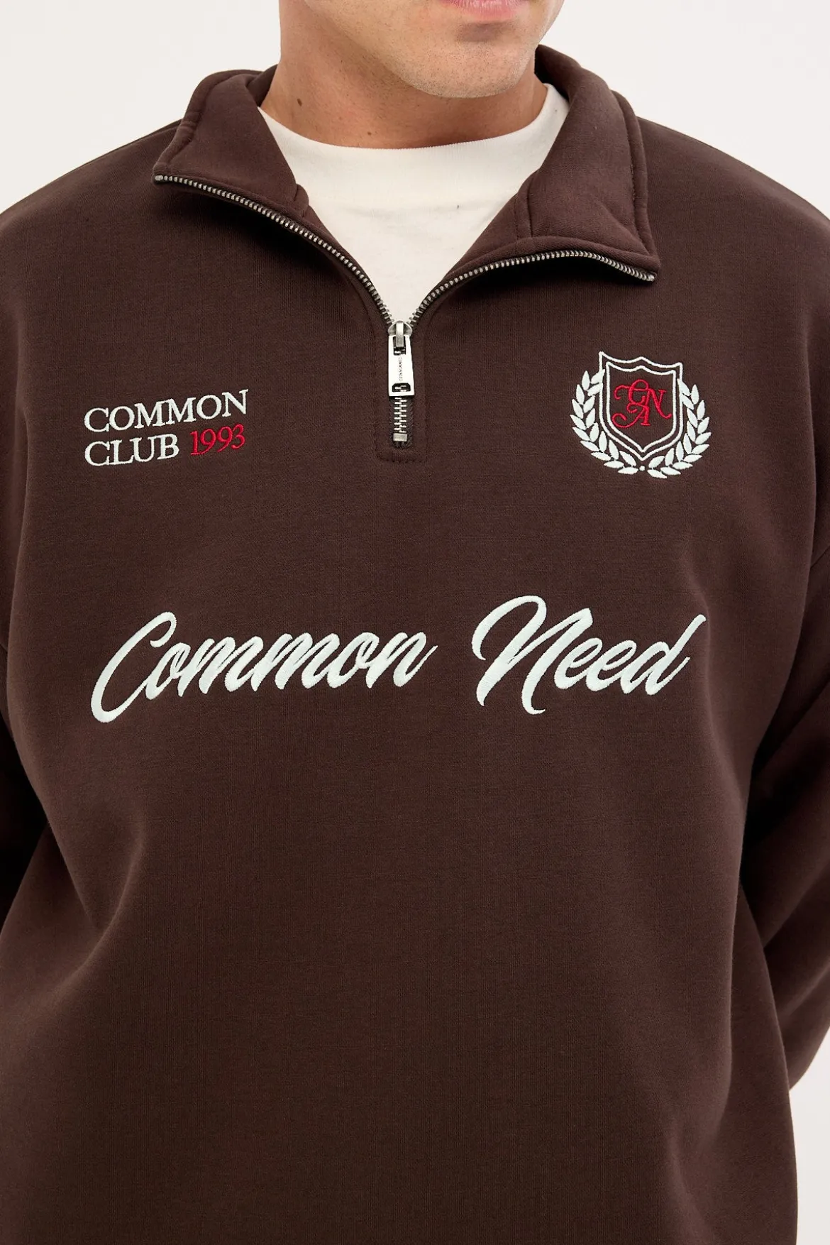 Ashwood Quarter Zip Sweater Coffee Brown