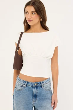 Asta Cinched Waist T-Shirt White