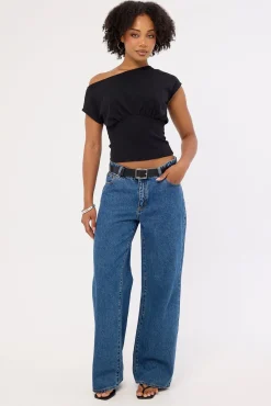 Asta Cinched Waist T-shirt Black