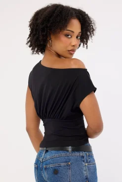 Asta Cinched Waist T-shirt Black