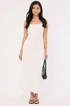Aster Halter Tie Back Maxi Dress White