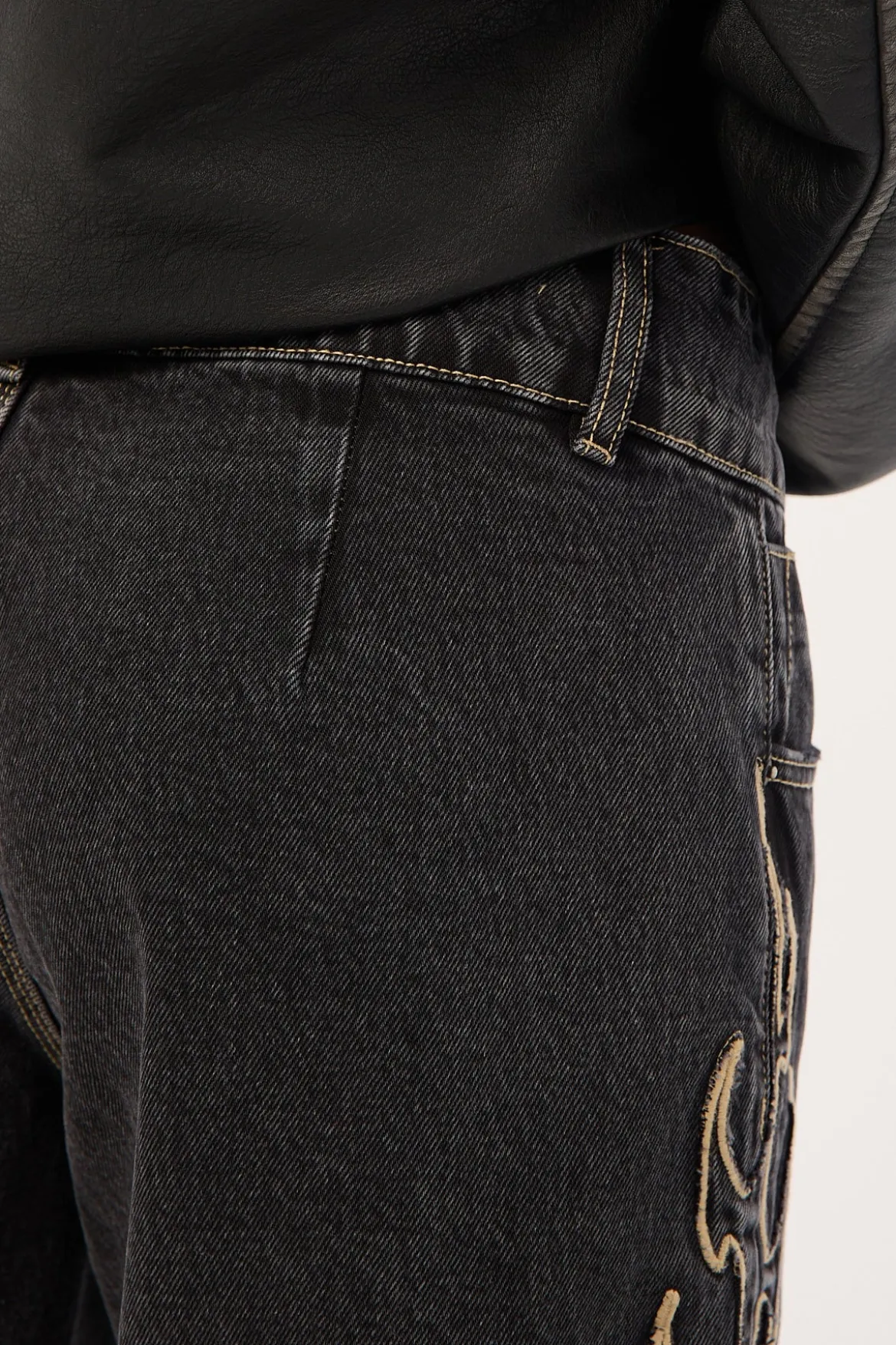 At Peace 00s Big Baggy Denim Short Black Rinse