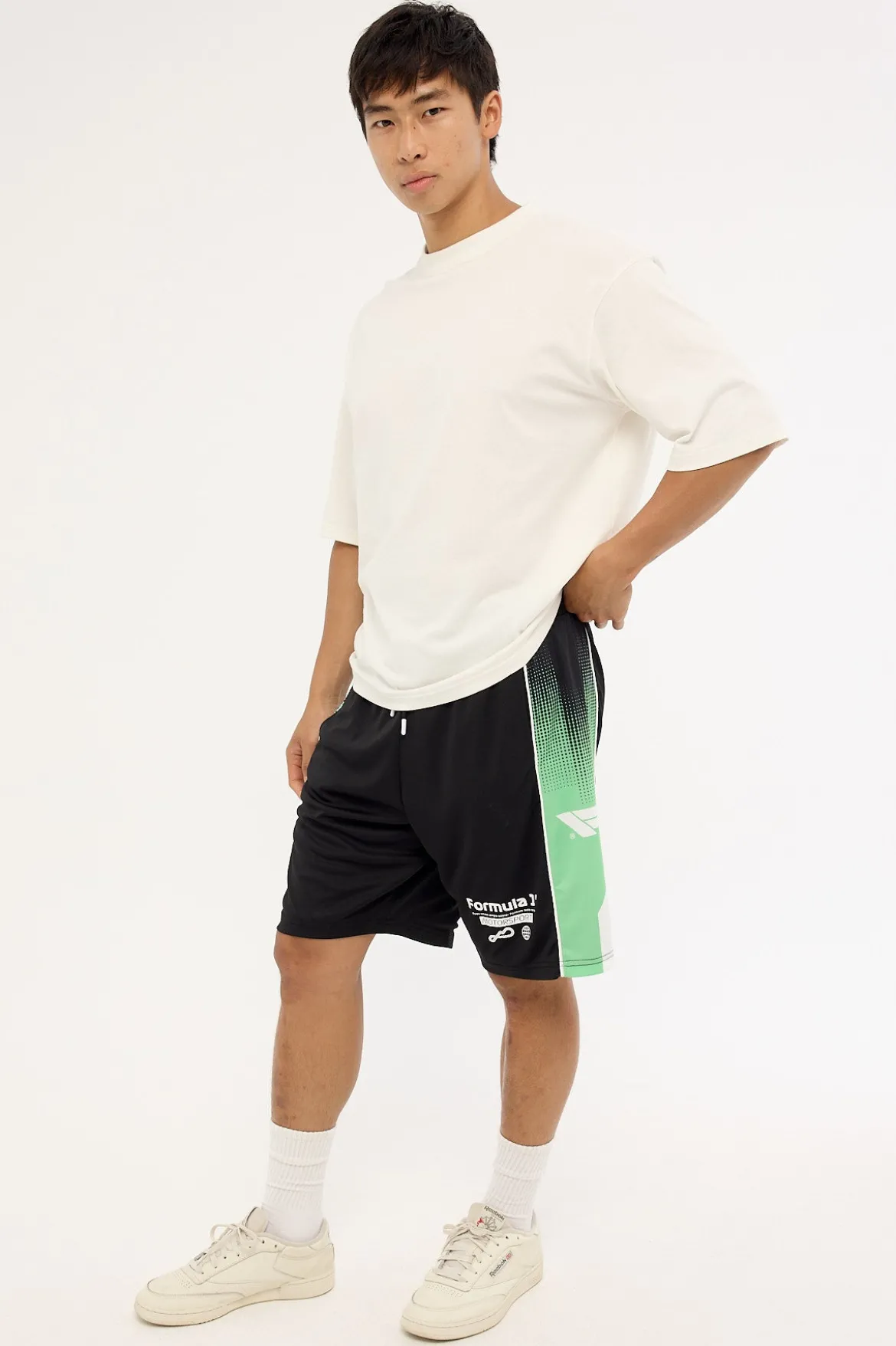 Athletic F1 Shift Mesh Short Black/Green