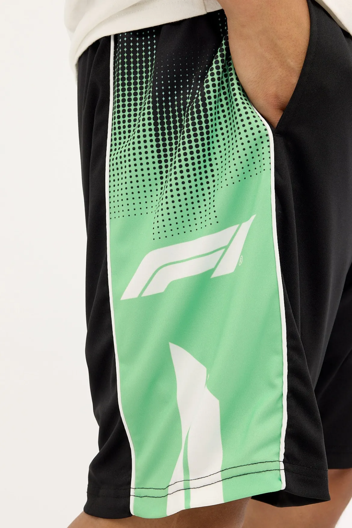 Athletic F1 Shift Mesh Short Black/Green