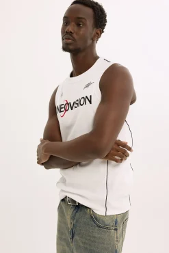 Atomic Bound High Neck Tank White