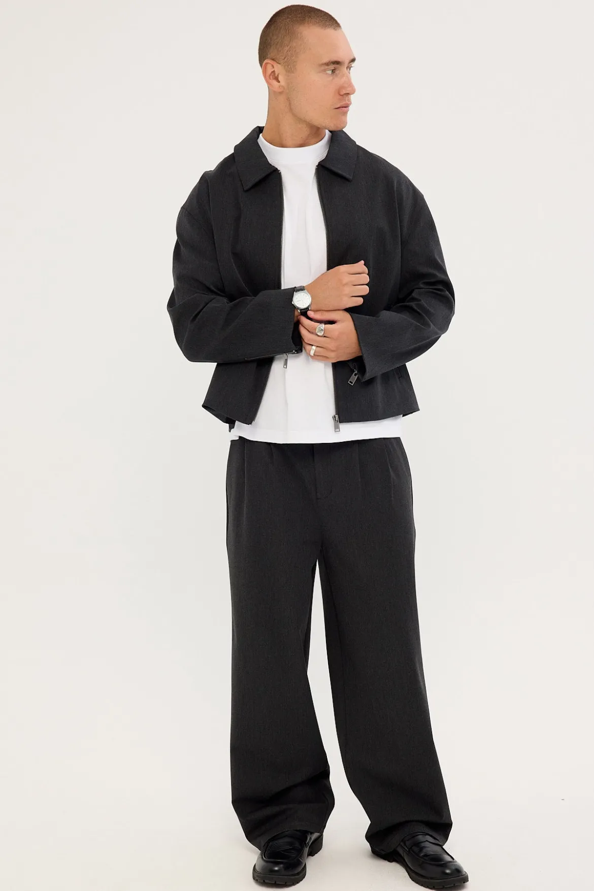 Atticus Cropped Jacket Grey