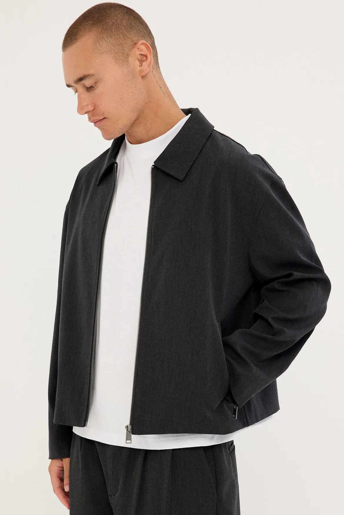Atticus Cropped Jacket Grey