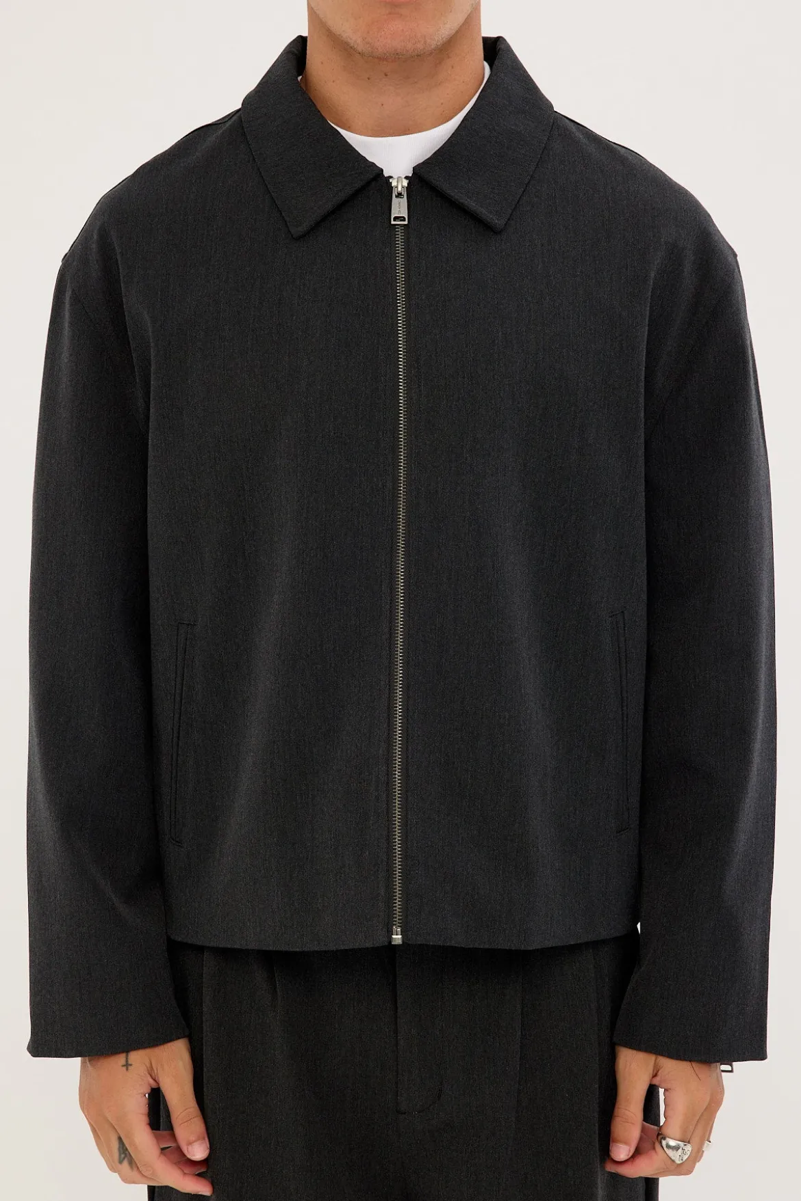 Atticus Cropped Jacket Grey