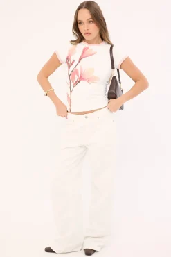 August Ringer Tee White