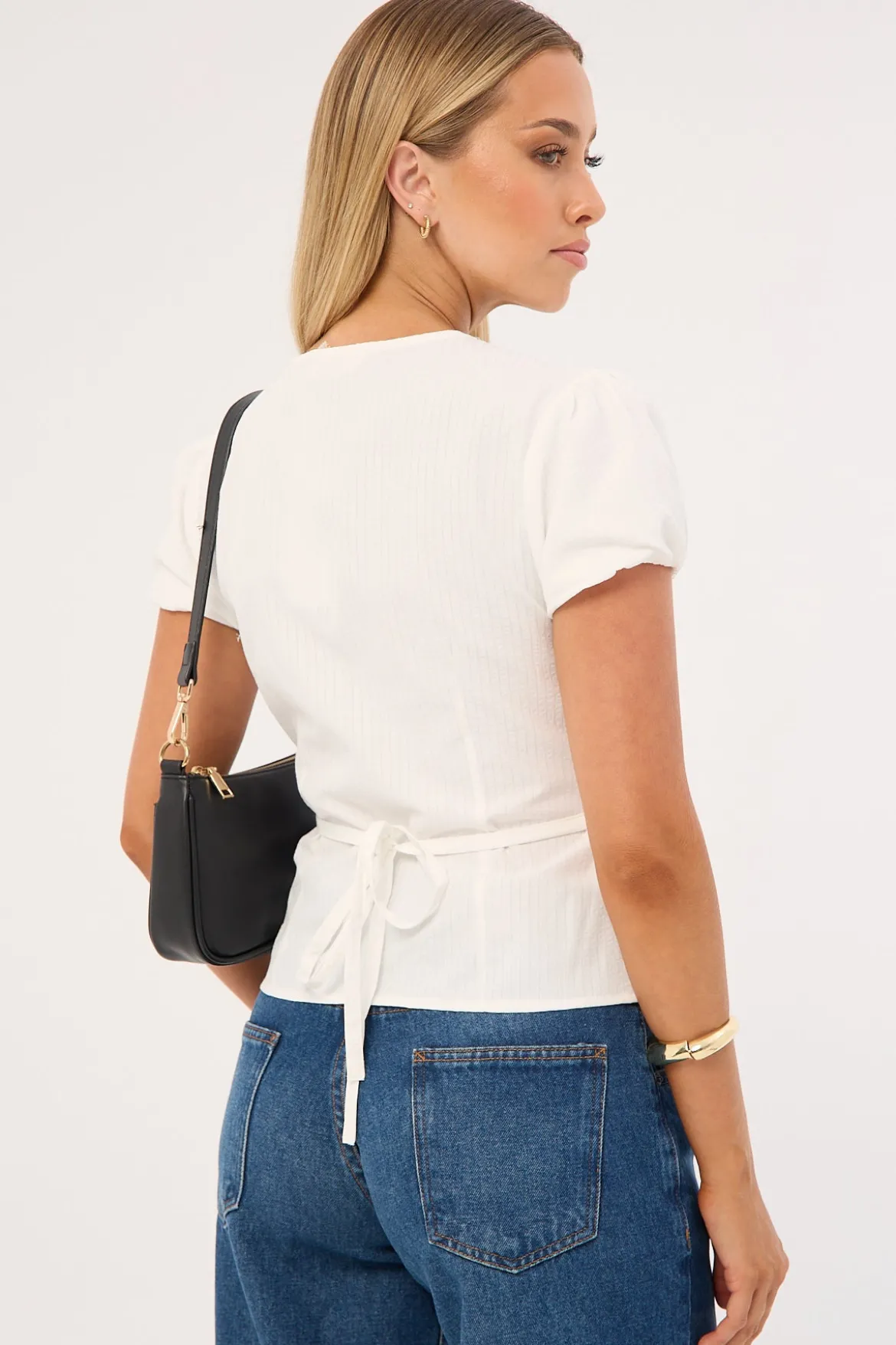 Aurora Keyhole Top White