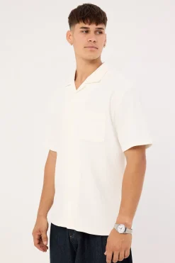 Austin Pleated Resort Shirt White