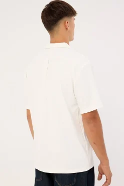 Austin Pleated Resort Shirt White