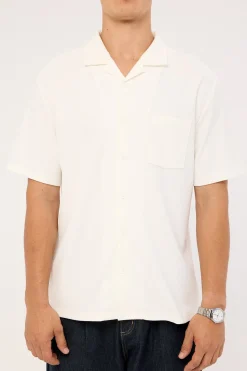 Austin Pleated Resort Shirt White