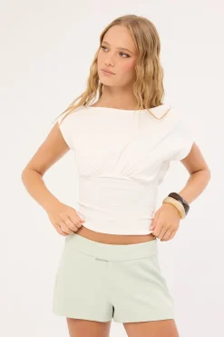 Avani Low Rise Tailored Shorts Mint