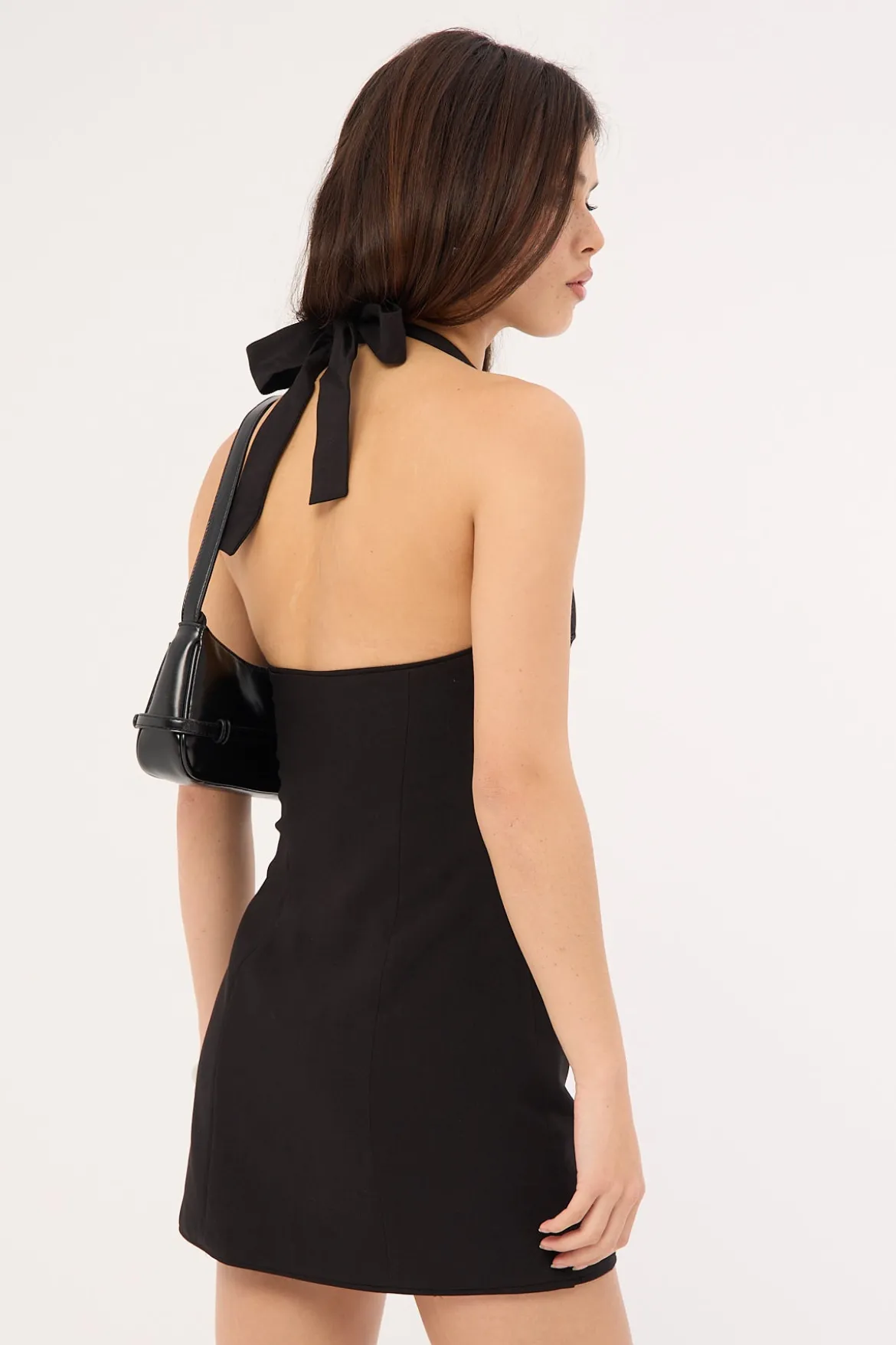 Avon Halter Suiting Mini Dress Black