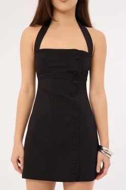 Avon Halter Suiting Mini Dress Black