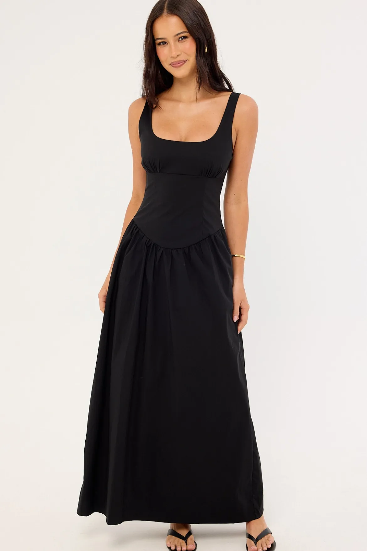 Ayana Corset Maxi Dress Black