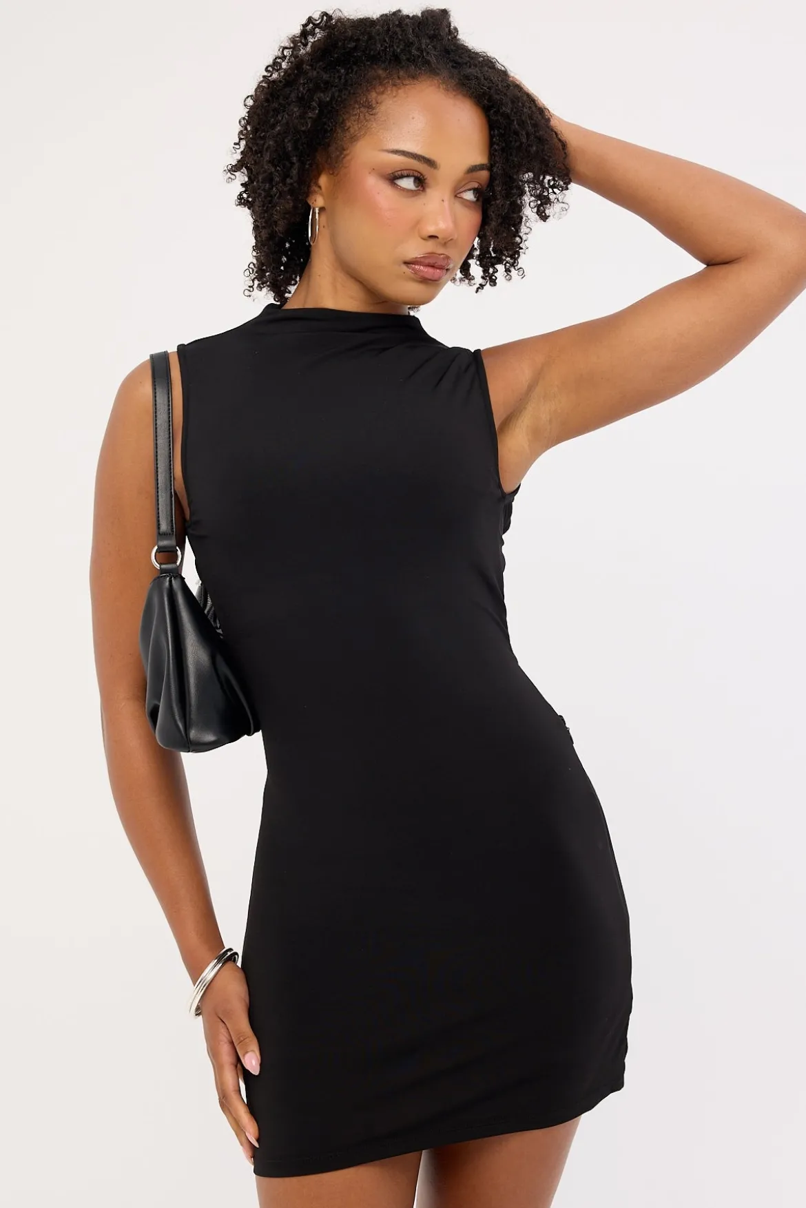 Back Off Mini Dress Black