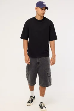 Baggy Cargo Denim 91 Short Washed Black