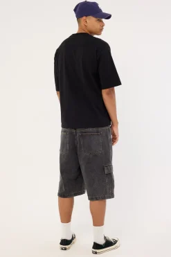 Baggy Cargo Denim 91 Short Washed Black