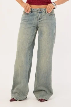 Baggy Low Rider Jean Dirty Streaky Fade