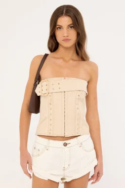 Bandits Low Waist Denim Shorts White Beauty