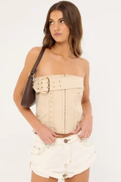 Bandits Low Waist Denim Shorts White Beauty
