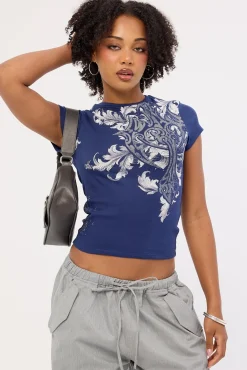 Banish Baby Tee Navy