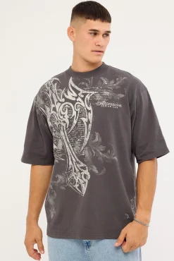 Banish Street Super Heavy Tee Ash Black