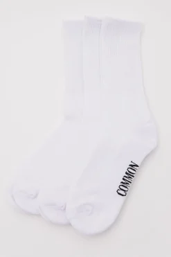 Basic Crew Socks 3 Pack White