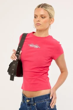 Bassline Baby Tee Fuchsia