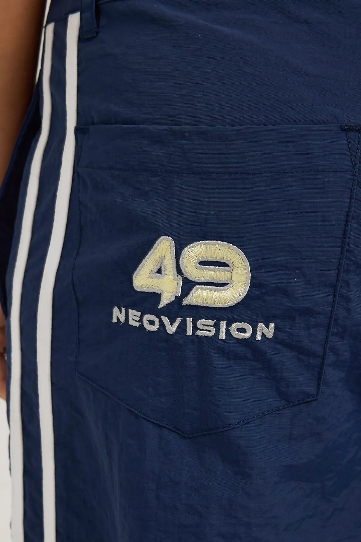 Batsu Contrast Nylon Cargo Pant Ink Navy