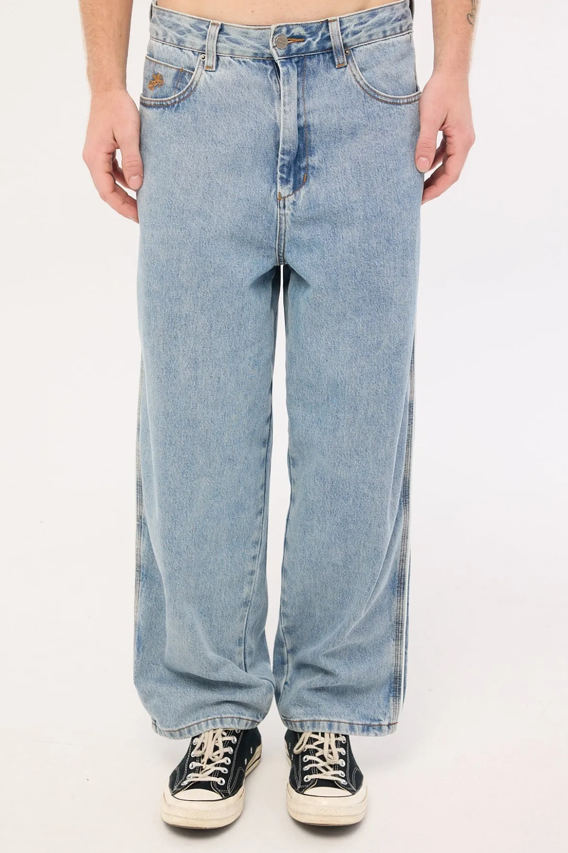 Be Cool Piped Big Dawg Jean Raged Blue