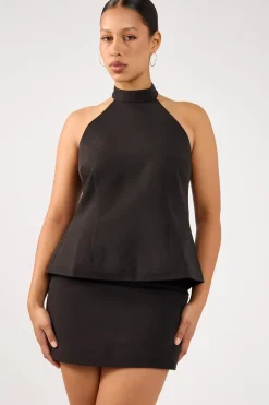 Beck Buckle Mini Skirt Black