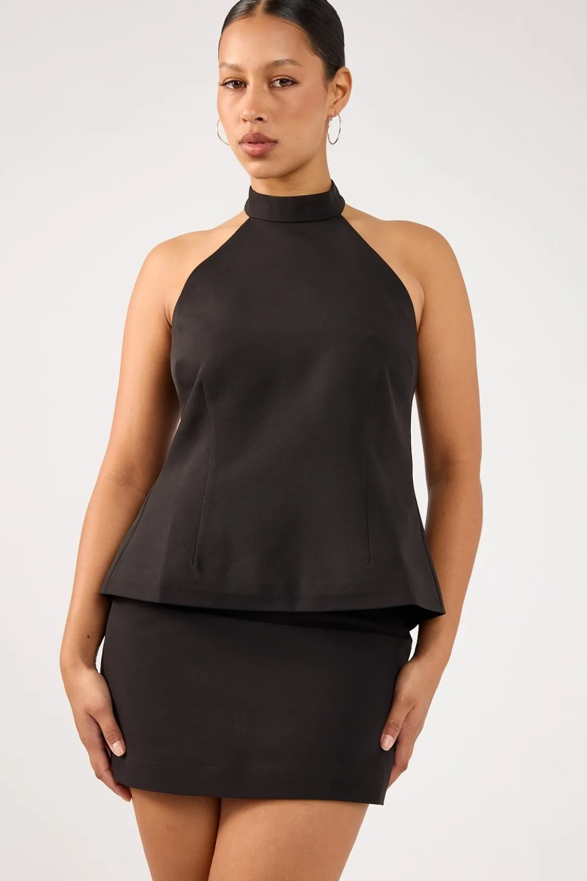 Beck Buckle Mini Skirt Black