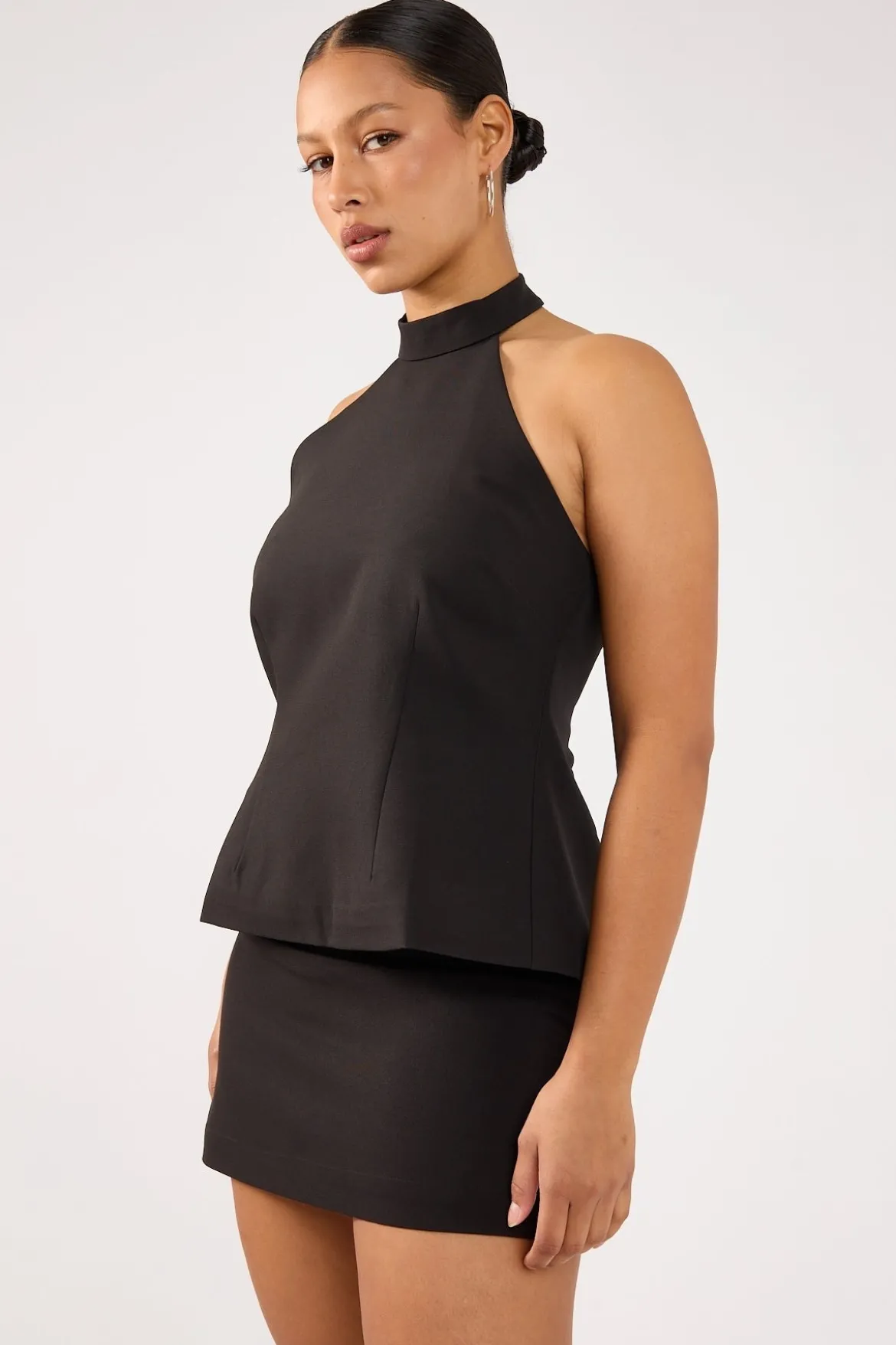 Beck Buckle Mini Skirt Black