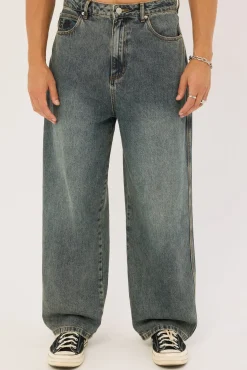 Behemoth Super Baggy Jean Ruins Dirty Blue