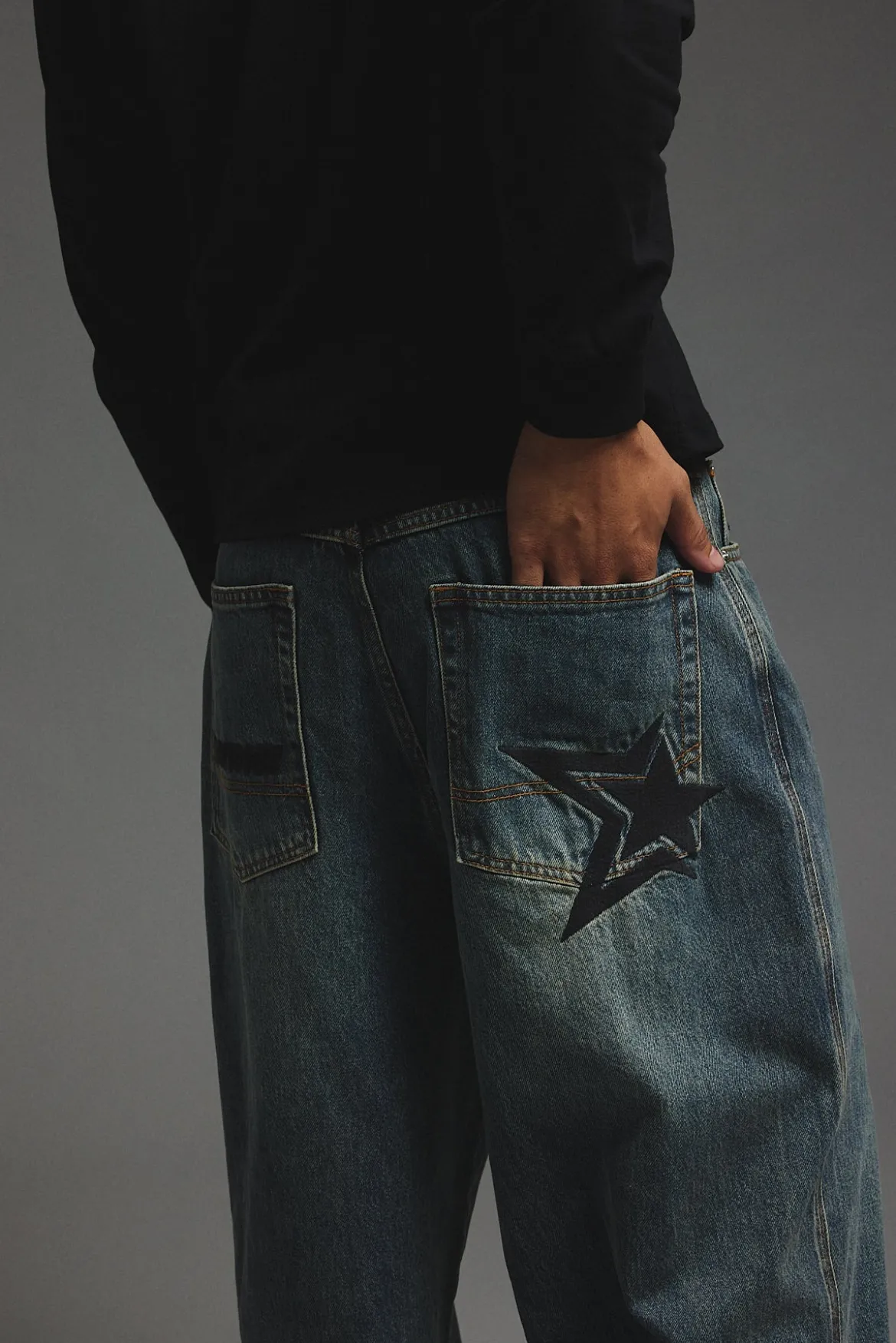 Behemoth Super Baggy Jean Ruins Dirty Blue