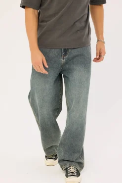 Behemoth Super Baggy Jean Ruins Dirty Blue