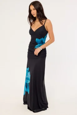 Belle Maxi Skirt Blue Print