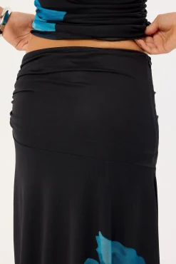 Belle Maxi Skirt Blue Print