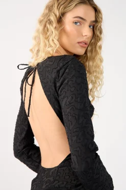 Bellina Long Sleeve Mini Dress Black