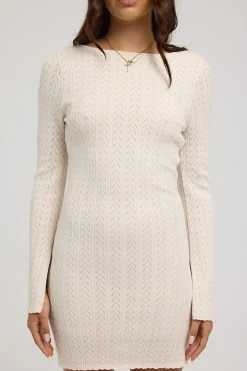 Bellsy Long Sleeve Mini Dress - White