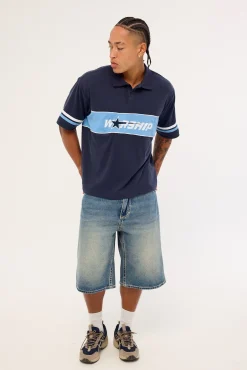 Belter Short Sleeve Golf Polo Blue Depths
