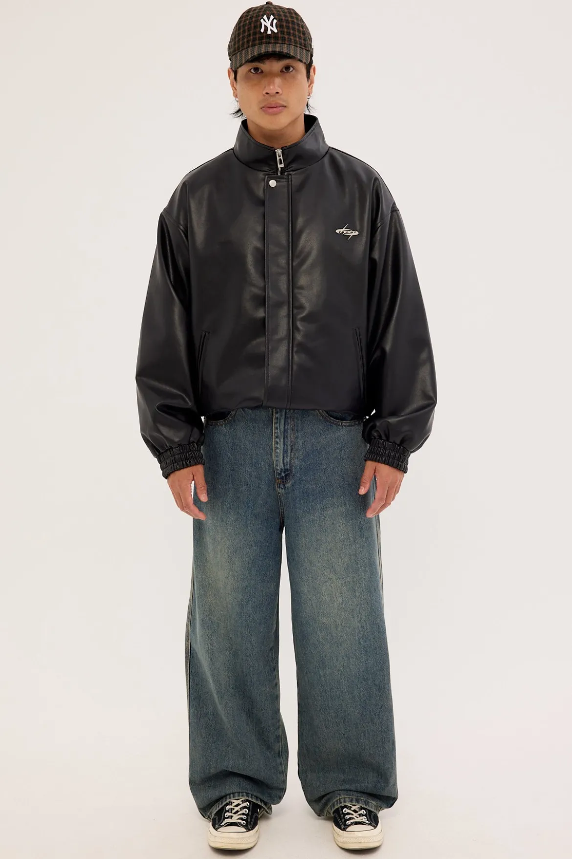Berlin Faux Leather Jacket Black